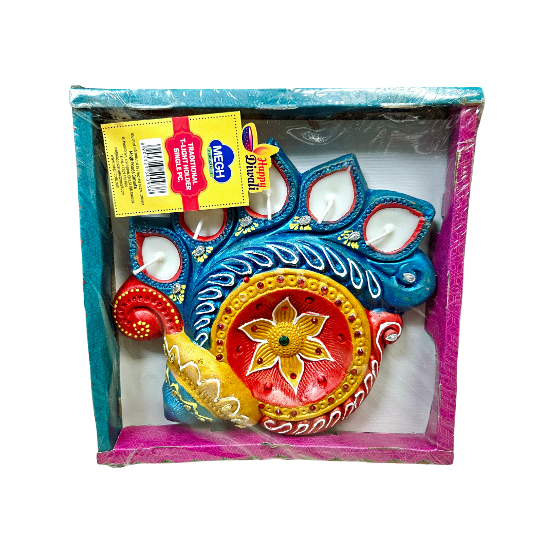 Traditional Facny T - Shaped Diya (Oil Lamps)