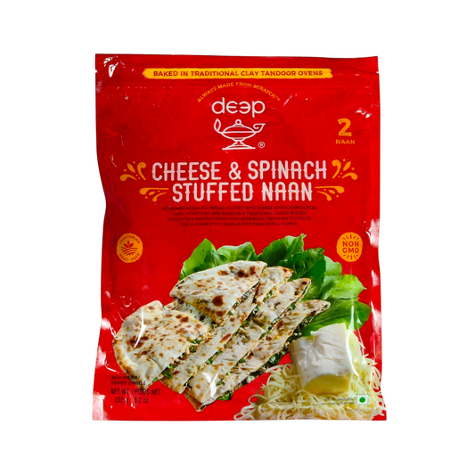 Deep Cheese & Spinach Stuffed Naan