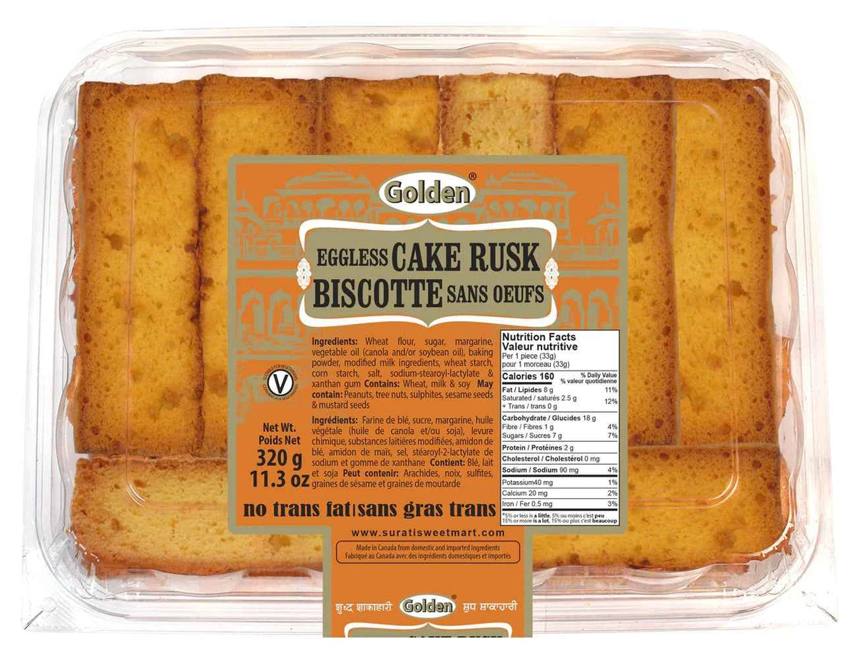 Superfine Rusk Surati Eggless Cake Rusk 650g – Fine India Grocers