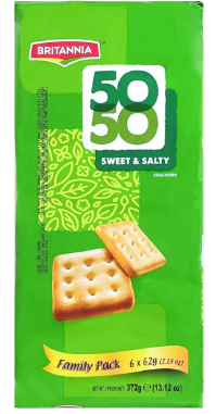 Britannia 50-50 Crackers Family Pack 372g