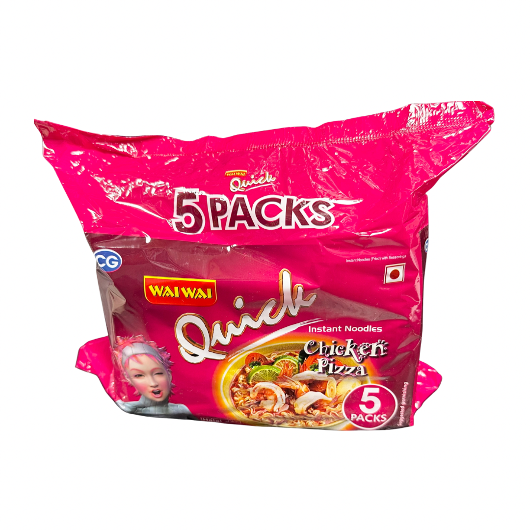 Wai Wai Quick Chicken Pizza Flavor(5 Pack)