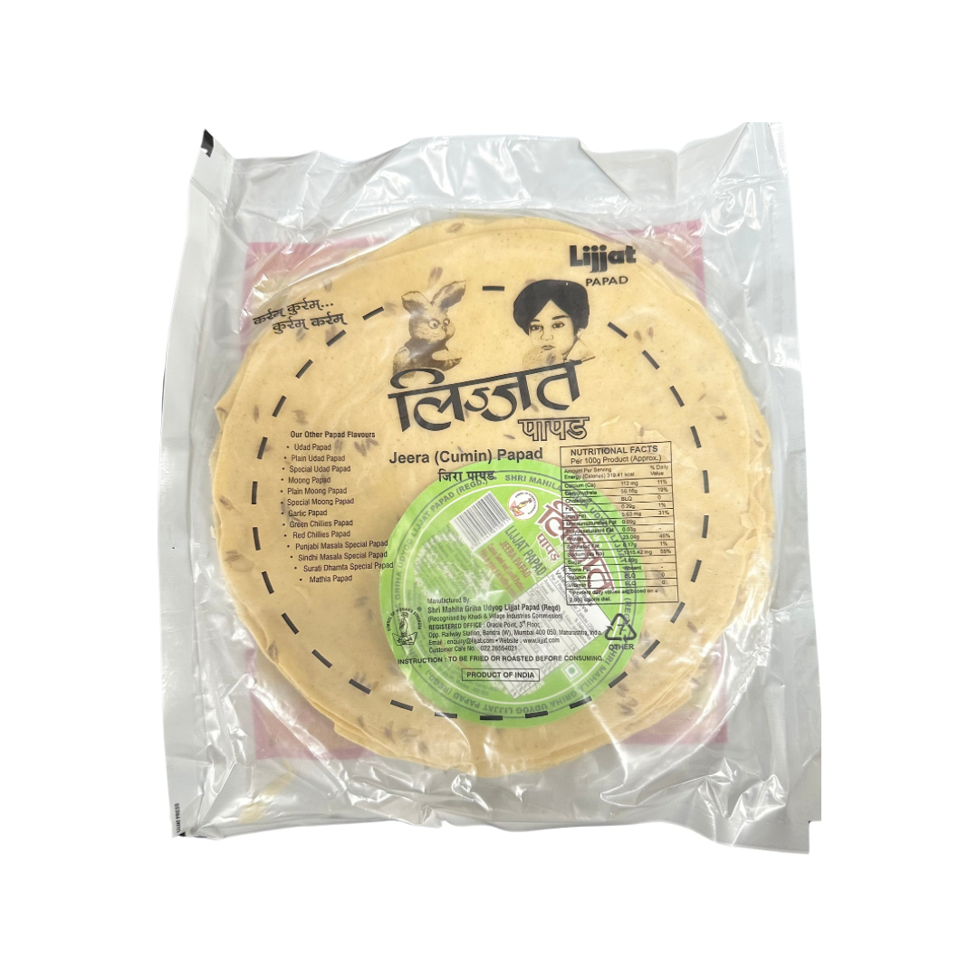 Lijjat Jeera Papad 200g