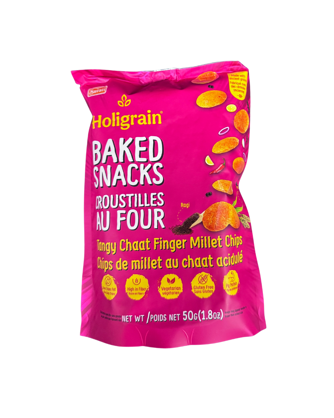 Surati Tangy Chaat Finger Millet Chips 50g