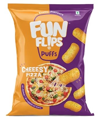 Funflips Cheeesy Pizza Puffs 60g