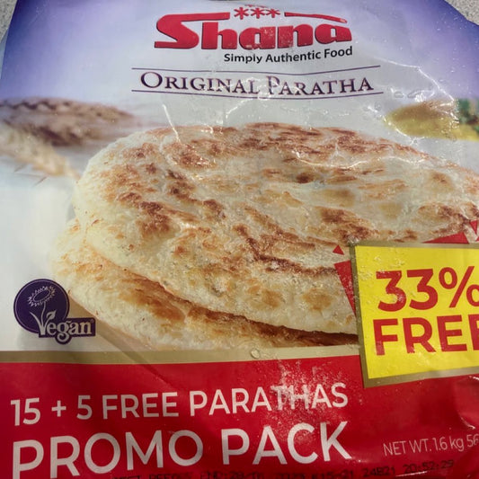 Shana Frozen Orignal Paratha 1.6kg(20pc)