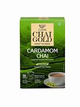 Geebees Cardamom Chai Gold Sweetened Instant Tea Mix (10 Sachets)